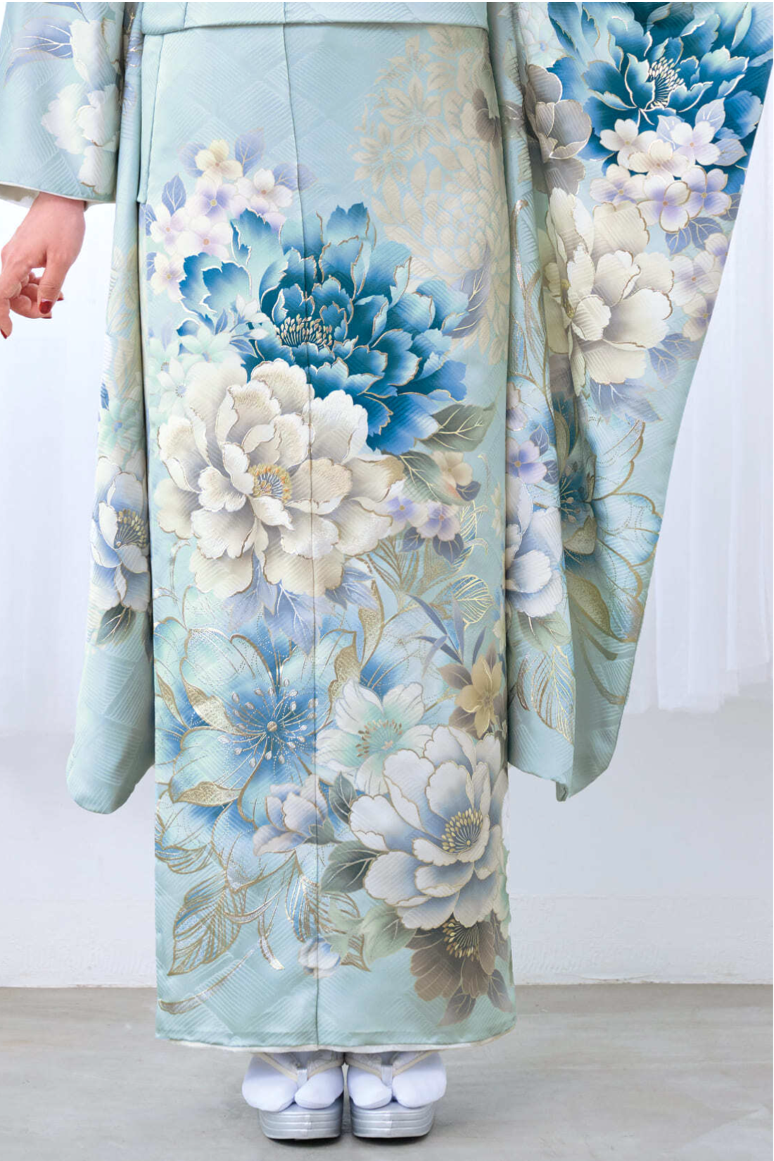 水色振袖f28-3